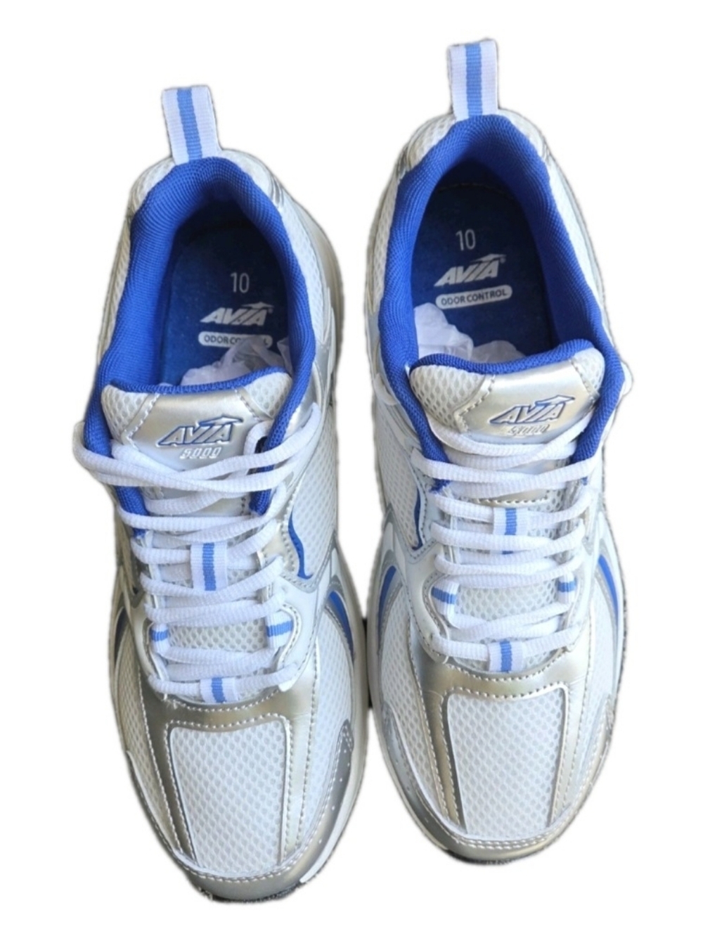 AVIA 5000 Performance Control White/Blue/Silver Sneakers US Women's Size 10 - Picture 5 of 17